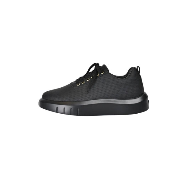 Vlaze Elevate Your Style with Black Perforated Low Top Sneakers