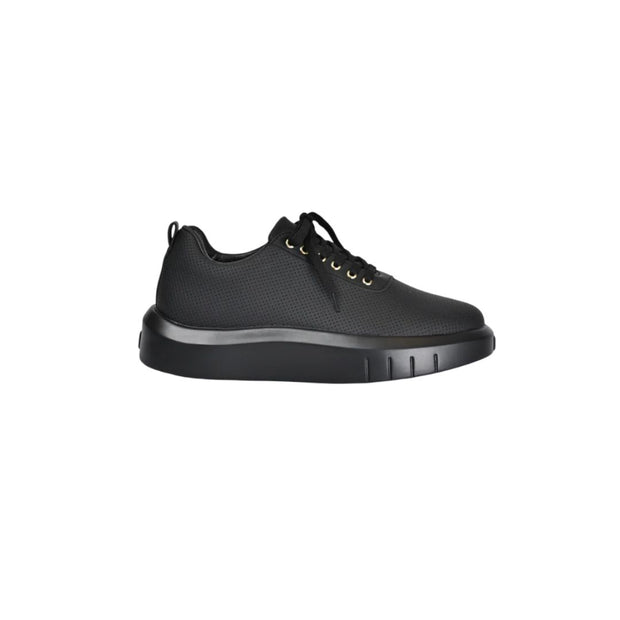 Vlaze Elevate Your Style with Black Perforated Low Top Sneakers